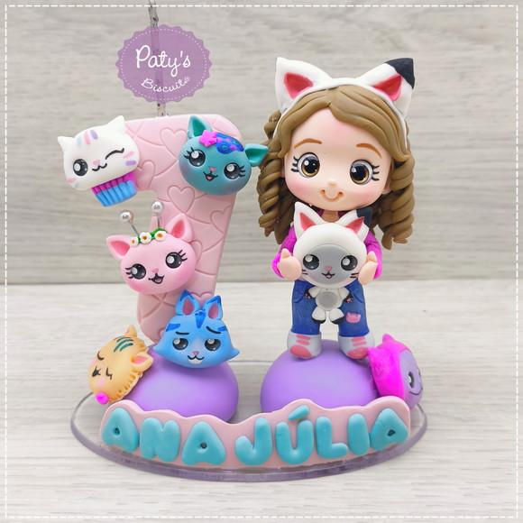 Topinho com Vela Personalizado a Casa Mágica da Gabby