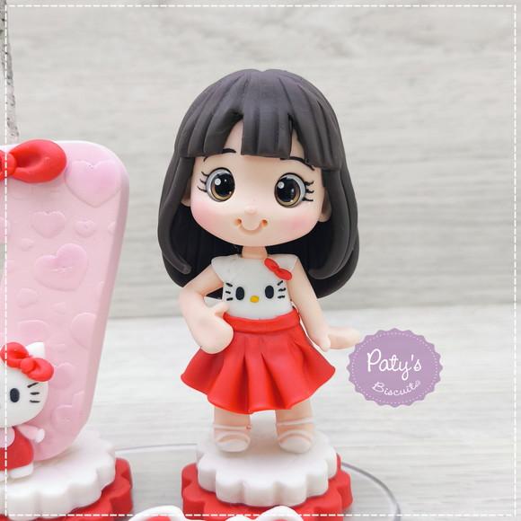 Topinho com Vela Personalizado Hello Kitty