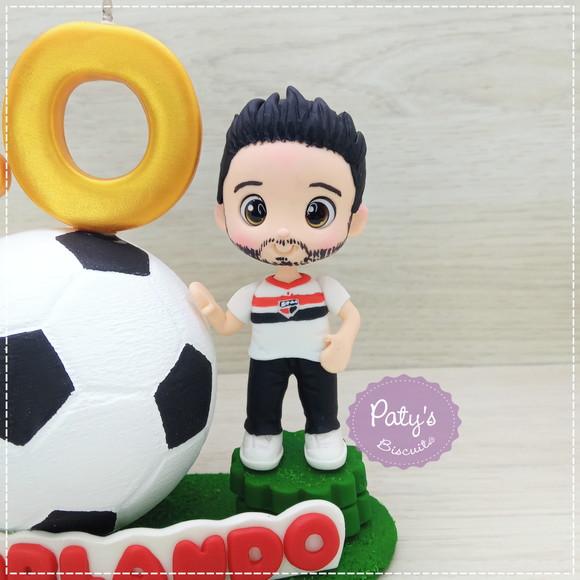 Topinho com Vela Personalizado Futebol