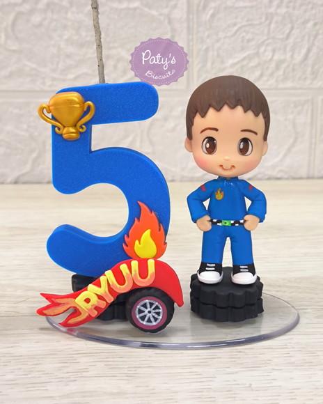 Topinho com Vela Personalizado Hot Wheels