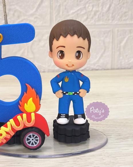Topinho com Vela Personalizado Hot Wheels