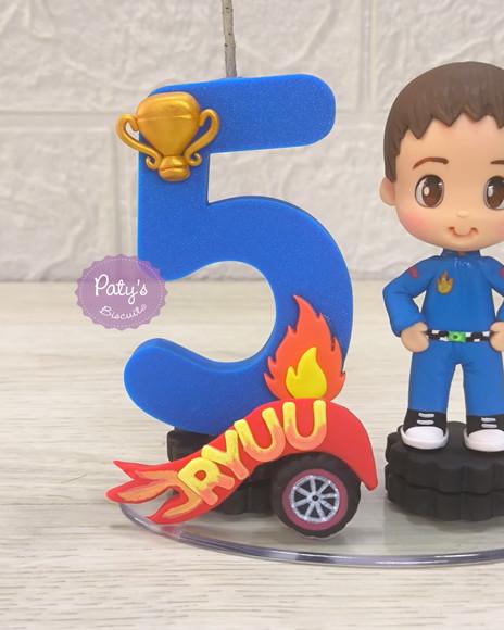 Topinho com Vela Personalizado Hot Wheels
