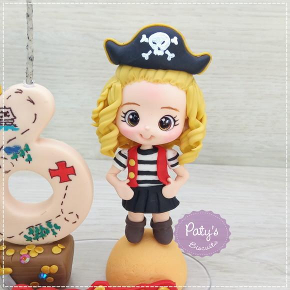 Topinho com Vela Personalizado Pirata