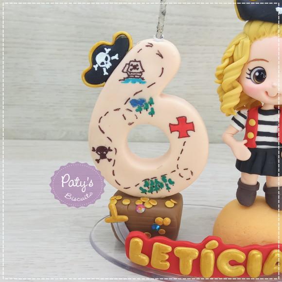 Topinho com Vela Personalizado Pirata