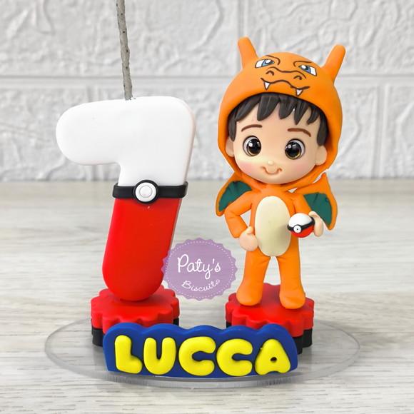 Topinho com Vela Personalizado Pokémon - Charizard