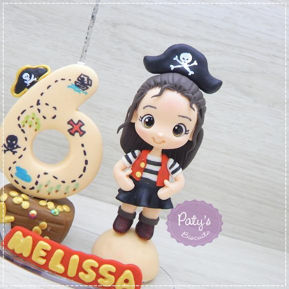 Topinho com Vela Personalizado Pirata