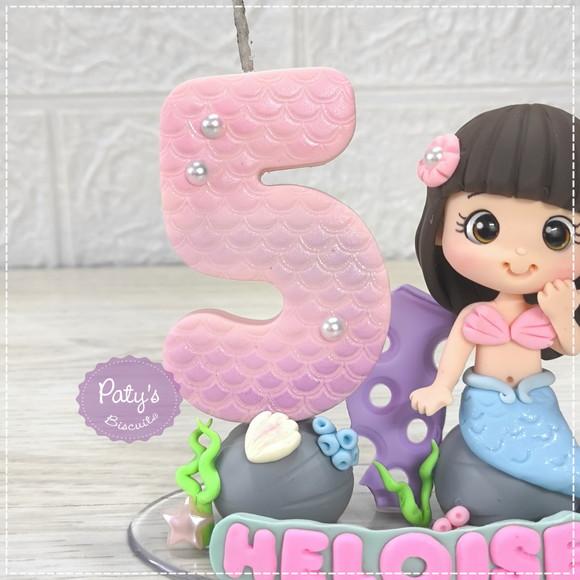 Topinho com Vela Sereia Personalizada