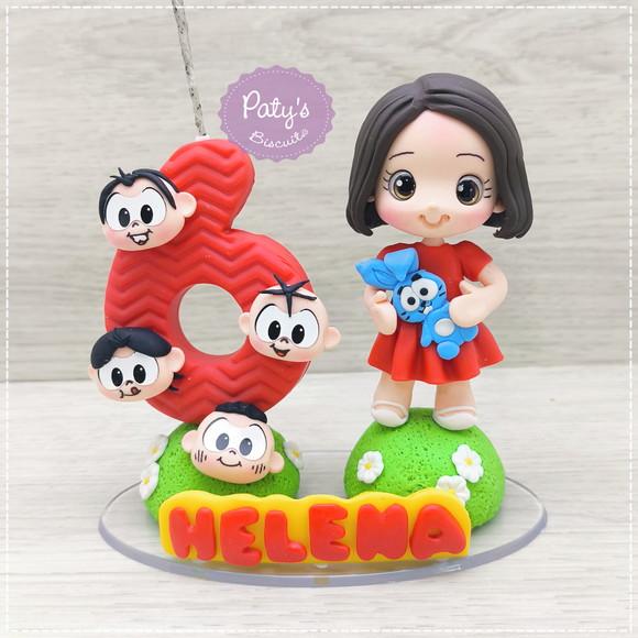 Topinho com Vela Personalizado Turma da Mônica