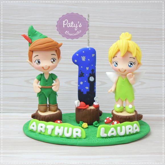 Topinho com Vela Peter Pan e Sininho