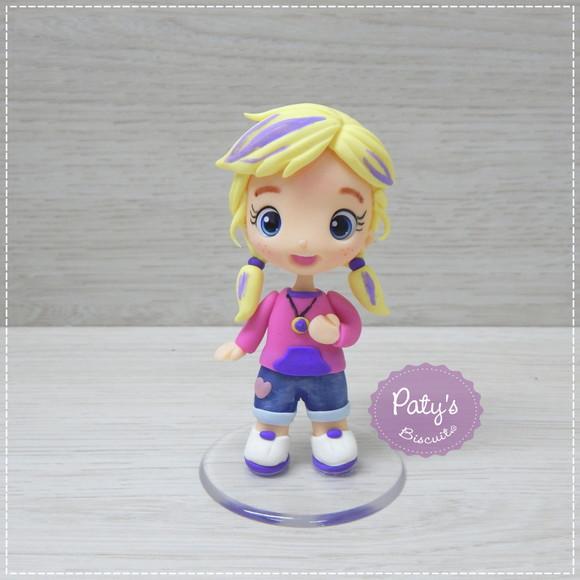 Topinho com Vela Polly Pocket (vela Lilás)