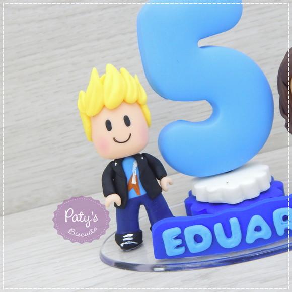 Topinho com Vela Roblox (azul)