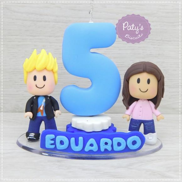 Topinho com Vela Roblox (azul)
