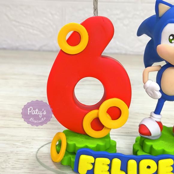 Topinho com Vela Sonic
