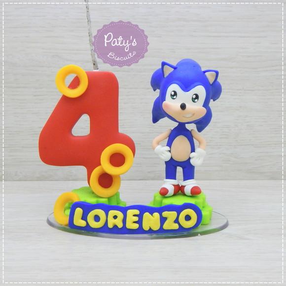 Topinho com Vela Sonic