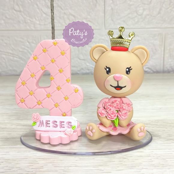 Topinho com Vela Ursinha Princesa