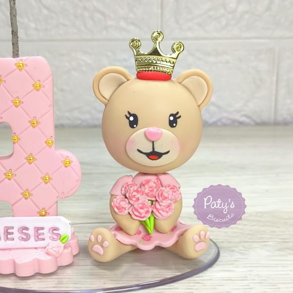 Topinho com Vela Ursinha Princesa