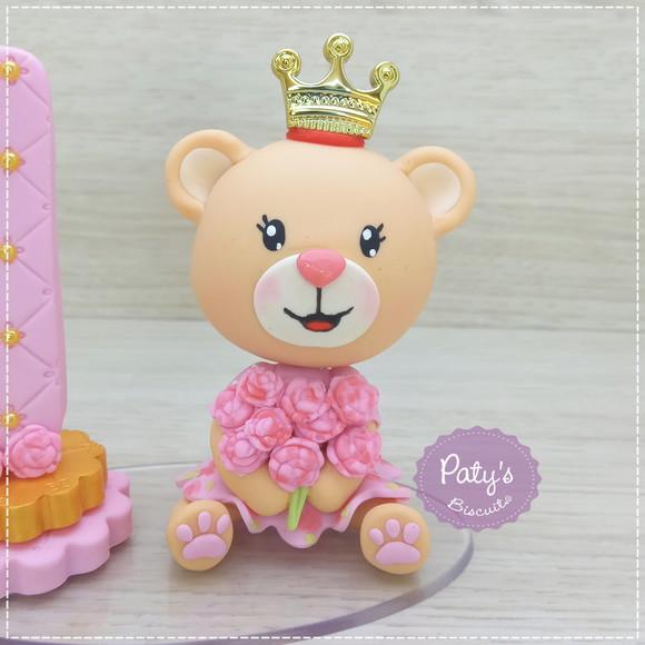 Topinho com Vela Ursinha Princesa