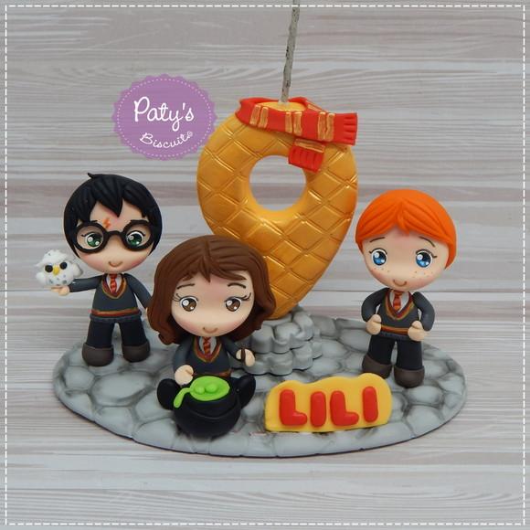 Topinho com vela Harry, Rony e Hermione - Harry Potter