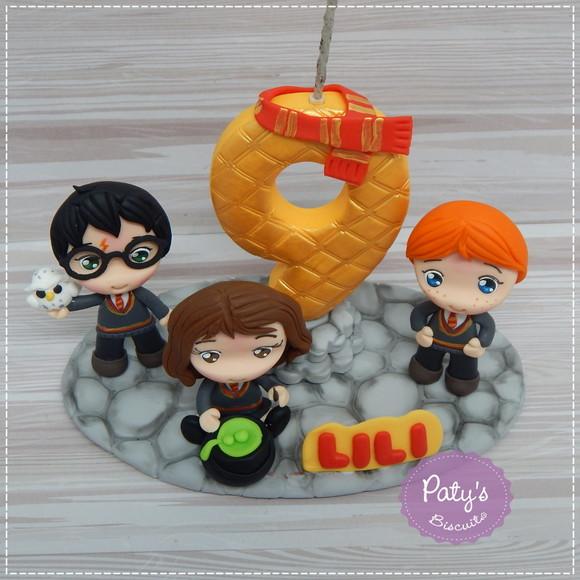 Topinho com vela Harry, Rony e Hermione - Harry Potter