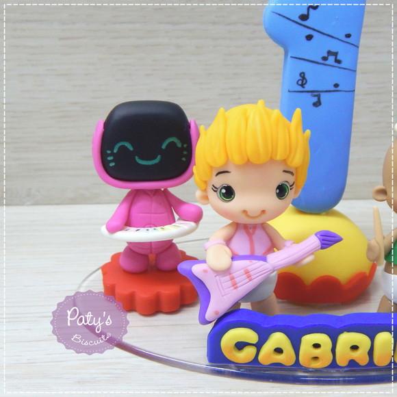 Topinho com Vela Mini Beat Power Rockers (4 personagens)