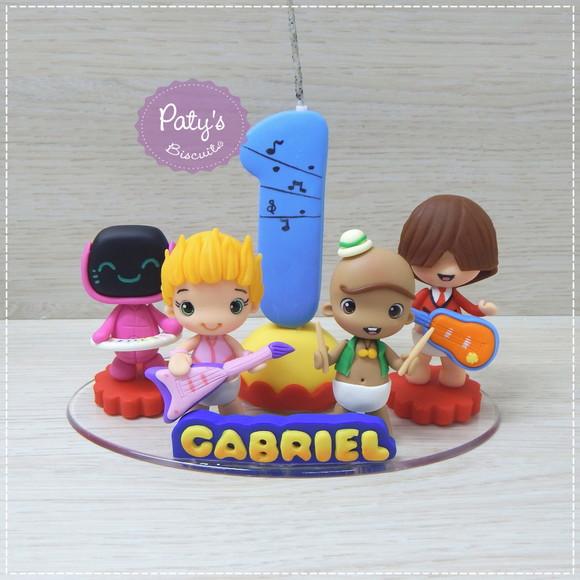 Topinho com Vela Mini Beat Power Rockers (4 personagens)