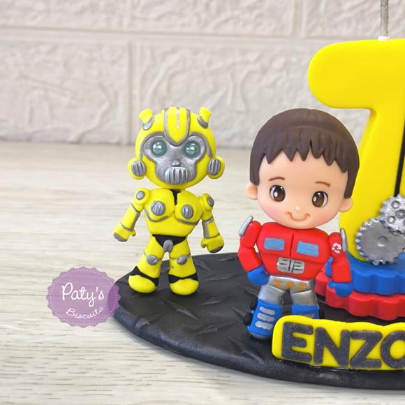 Topinho com vela Personalizado Transformers