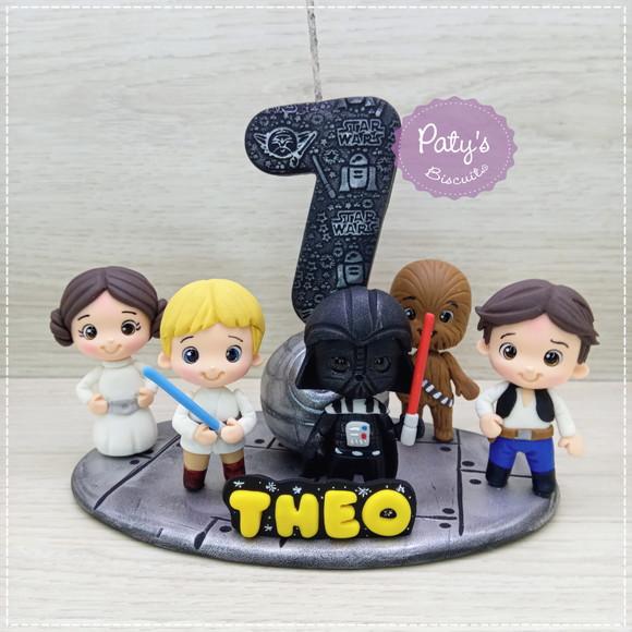 Topo Cenário Star Wars 5 Personagens (mod. 02)