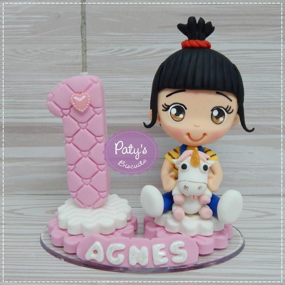 Topo com Vela Agnes - Meu Malvado Favorito