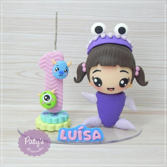Topo com Vela Boo Kawaii - Monstros S.A.