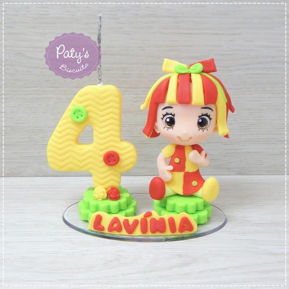 Topo com Vela Emília - Sítio do Pica-Pau Amarelo