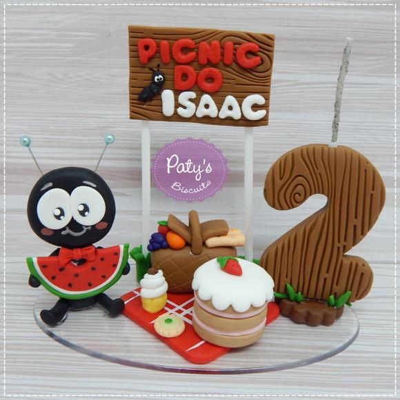 Topo com Vela Formiguinha / Picnic