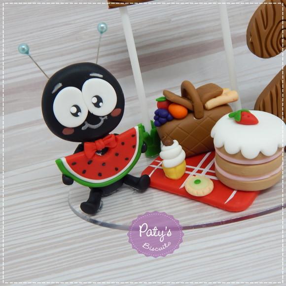 Topo com Vela Formiguinha / Picnic