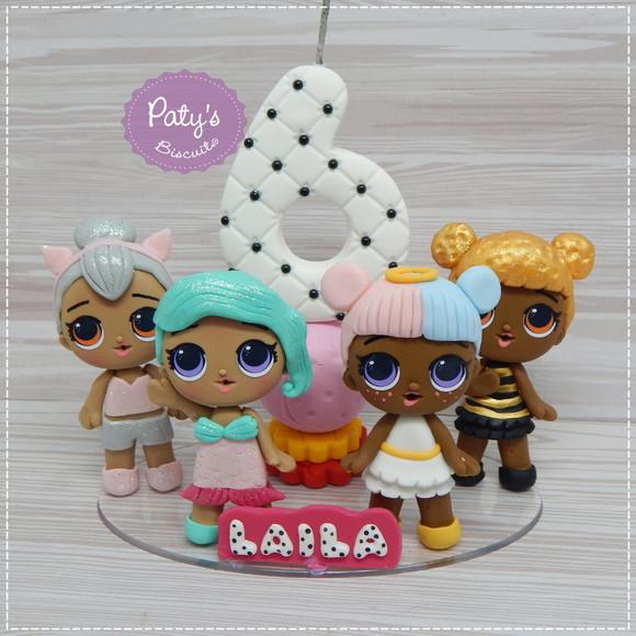 Topo com Vela LOL Surprise (4 Personagens)