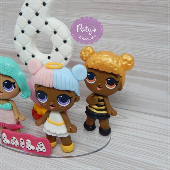 Topo com Vela LOL Surprise (4 Personagens)