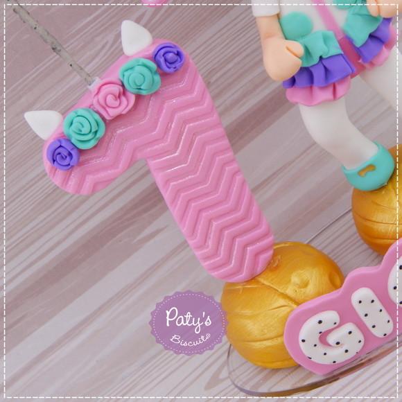 Topo com Vela LOL Unicorn