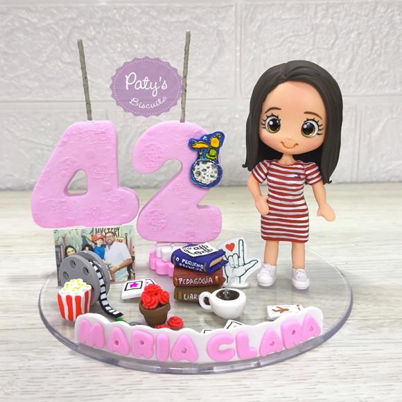 Topo com Vela Personalizado
