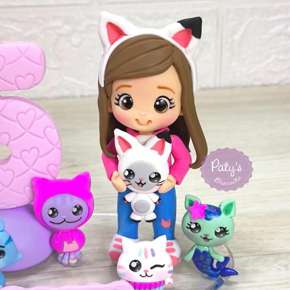 Topo com Vela Personalizado a Casa Mágica da Gabby