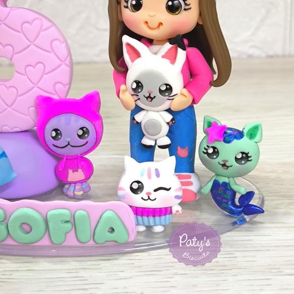 Topo com Vela Personalizado a Casa Mágica da Gabby