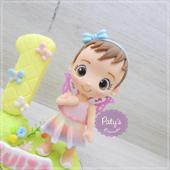 Topo com Vela Personalizado Borboleta