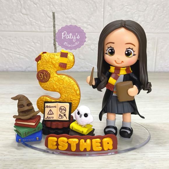 Topo com Vela Personalizado Hermione / Grifinória - Harry Potter