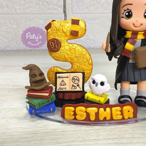 Topo com Vela Personalizado Hermione / Grifinória - Harry Potter
