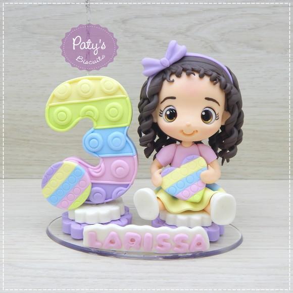 Topo com Vela Personalizado Pop It