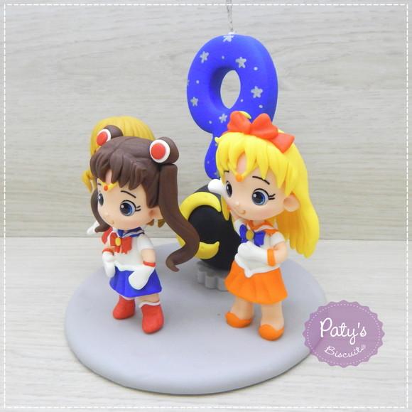 Topo com Vela Personalizado Sailor Moon