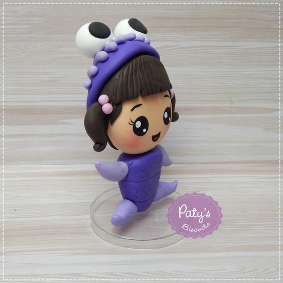 Topo de Bolo Boo 12cm Kawaii - Monstros S.A.