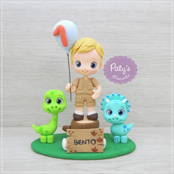 Topo de Bolo Dinossauros (Menino)