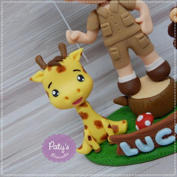 Topo de bolo personalizado Safari Baby