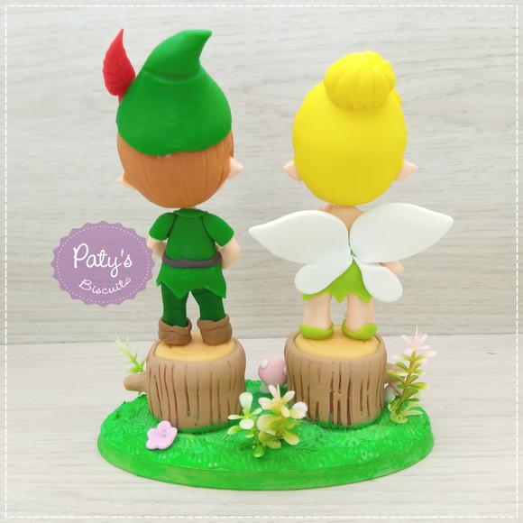 Topo de Bolo Peter Pan e Tinker Bell