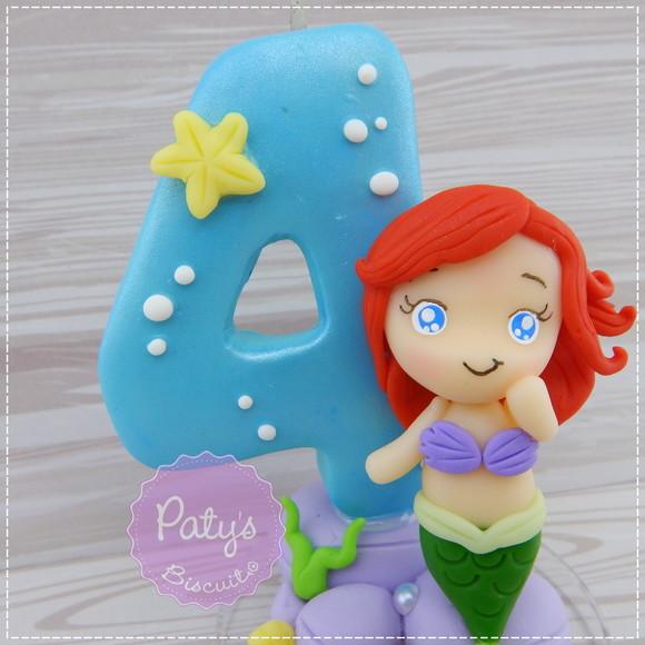 Vela Decorada Ariel - A Pequena Sereia