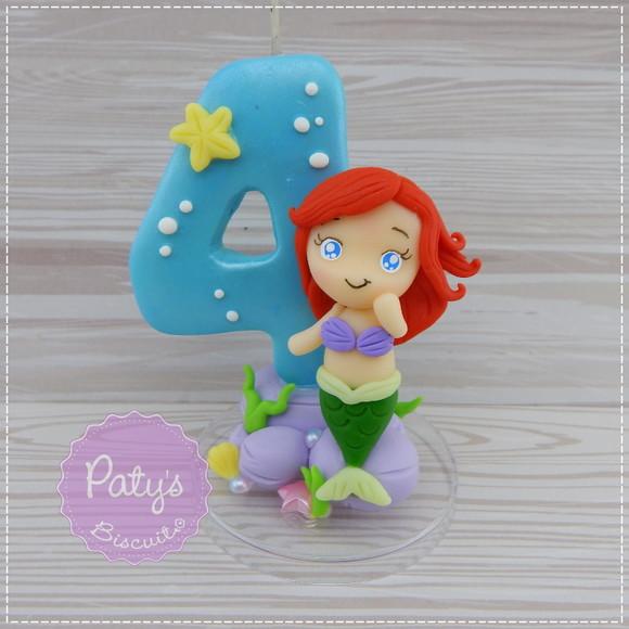 Vela Decorada Ariel - A Pequena Sereia