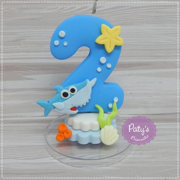 Vela Decorada Baby Shark Mod. 02